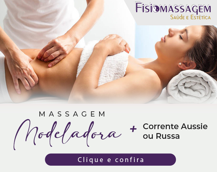 Mulher recebendo massagem modeladora no abdômen, parte do tratamento estético combinado com Corrente Aussie ou Russa na Fisio Massagem.